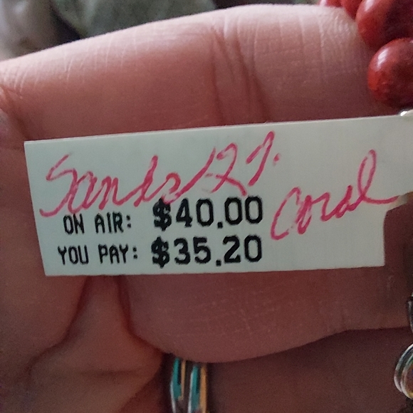 NWT Lee Sands for QVC Coral 27" necklace - Picture 5 of 5